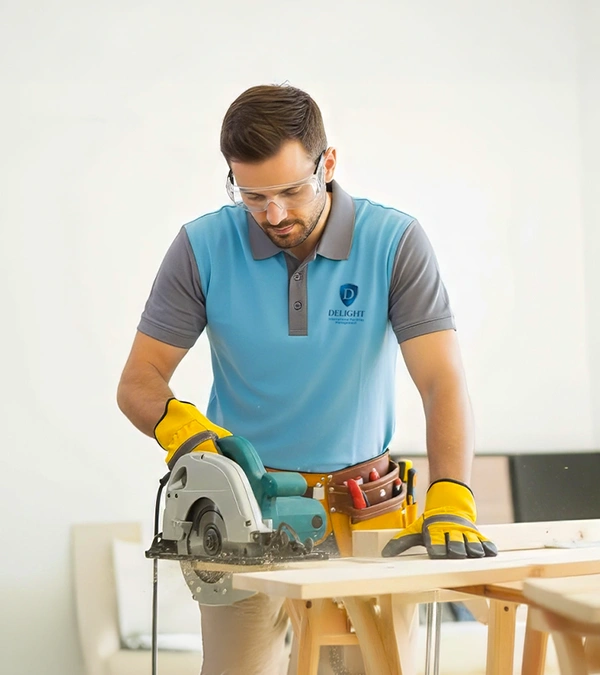 Professional carpentry service by Delight IFM in Dubai